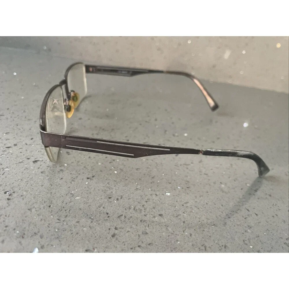 SUPERFLEX SF-424 C.3 brown SPORTS WRAP EYEGLASSES FRAMES ONLY half rim 54-18-145